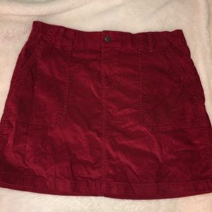 Old Navy Red Corduroy Skirt